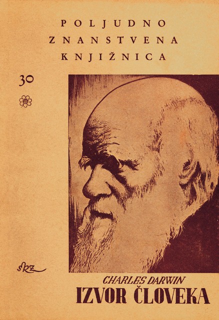Slovenski izvod Darwinove knjige Izvor človeka iz leta 1951 ima na naslovnici cvetlični ornament, kar pomeni, da je za nekoliko 'zahtevnejše bralce.'