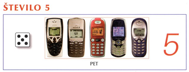 Tako se današnji prvošolci učijo matematike; prejšnje generacije so seštevale hruške in jabolka, sedaj v učbeniku Svet matematike, založba Jutro, štejejo mobilne telefone.