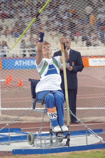 Tatjana Majcen, dobitnica brona v suvanju krogle in srebra v metu kopja