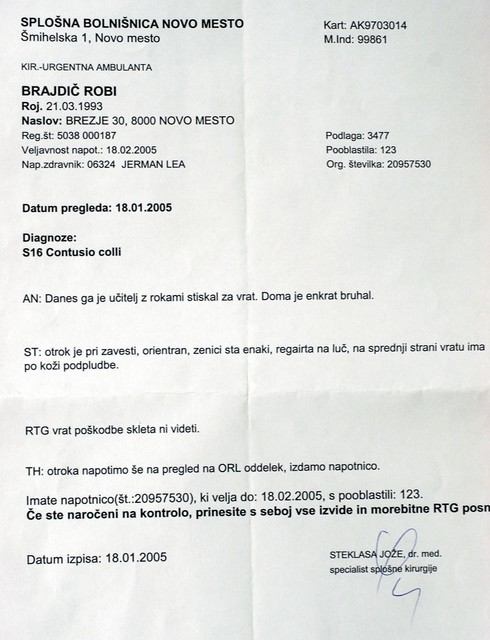 Izvid Robija Brajdiča mlajšega po incidentu, ki je sprožil zahteve po porazdelitvi otrok. 