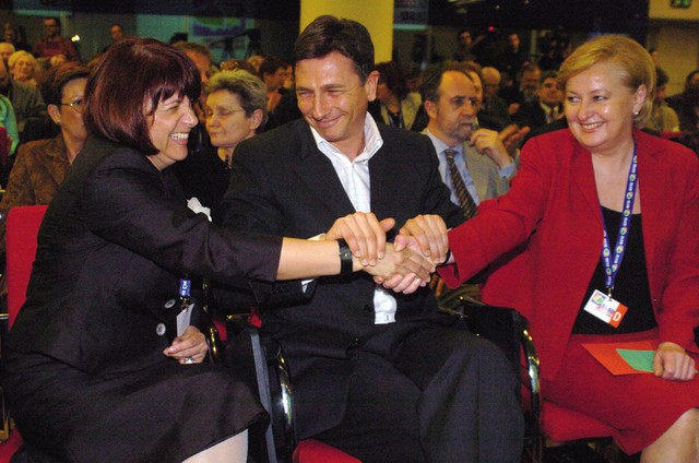 Zmagovalci: Andreja Rihter, Borut Pahor in Danica Simšič