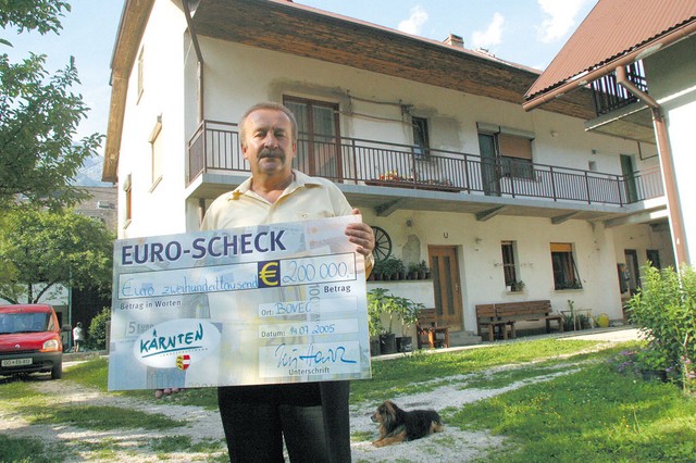 Darilo za družino Čopi: 200.000 evrov