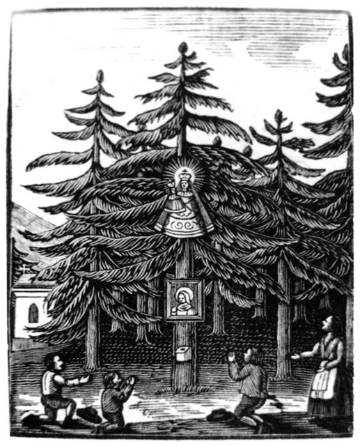 Božjepotna podobica 'svete smreke' na Paki pri Vitanju 1851