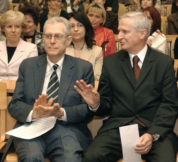 Lovro Šturm, pravosodni minister in Franc Testen, predsednik vrhovnega sodišča