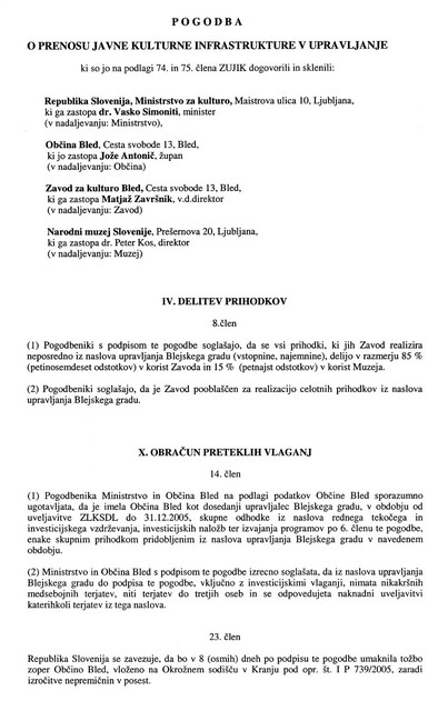 Škodljivi nameni - osnutek pogodbe o prenosu javne kulturne infrastrukture v upravljanje - majska različica.