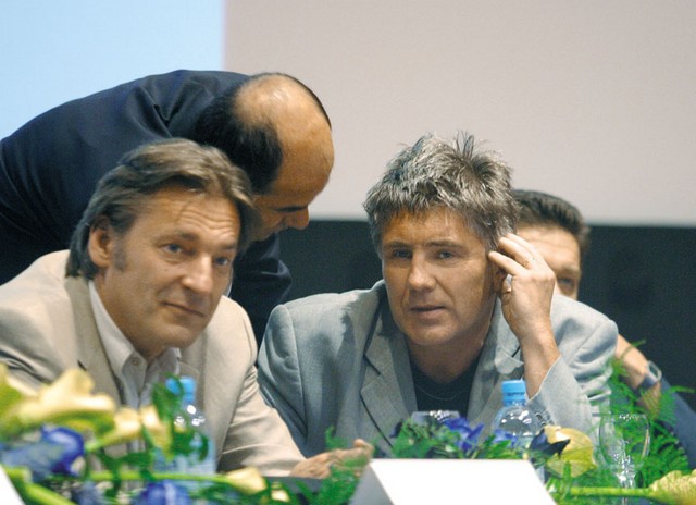 Vasko Simoniti, Janez Janša in Miro Petek