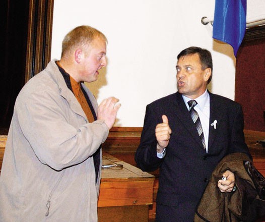 Janez Moškrič, predsednik četrtne skupnosti Sostro in Zoran Janković, ljubljanski župan, 24. november