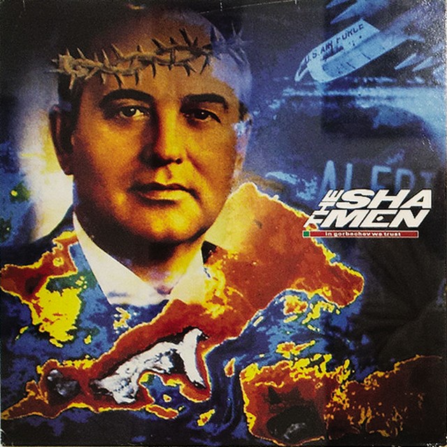 Gorbačov kot <I>album cover </I>Shamen (1989)