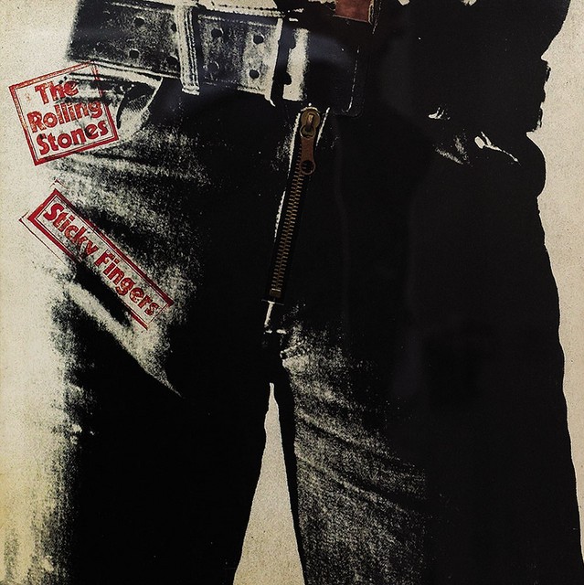 Stonesi in Sticky Fingers (1971) - zadrga je v resnici kovinska.