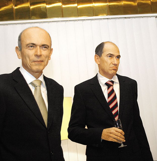 Janez Drnovšek, predsednik republike, in Janez Janša, predsednik vlade