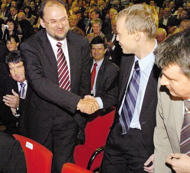 Jelko Kacin in Matej Lahovnik na kongresu LDS, 15. oktobra 2005