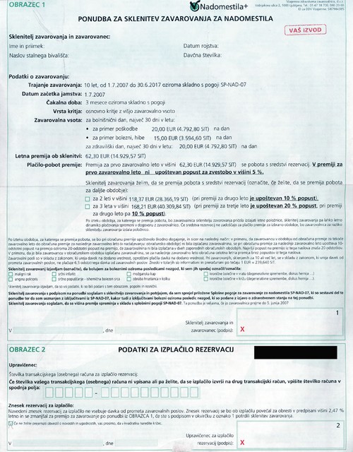 Dopis zavarovancev so v Vzajemni oblikovali tako, da je videti kot ponudba novega zavarovanja, bistveni del pa je stisnjen v spodnji rob dopisa.