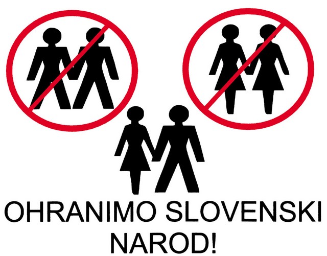 Nalepke, ki so se pojavile pred Parado ponosa