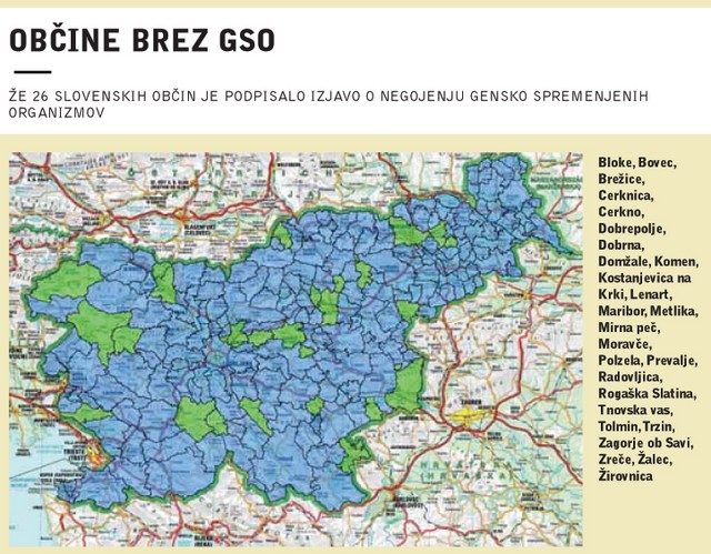 Občine brez GSO - že 26 slovenskih občin je podpisalo izjavo o negojenju gensko spremenjenih organizmov