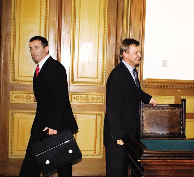 Bećir Kečanović in Marko Pogorevc na sojenju leta 2004