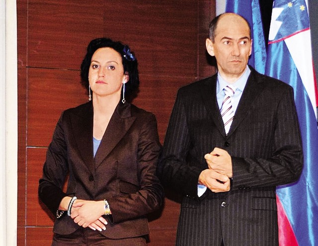 Sandra Letica in Janez Janša