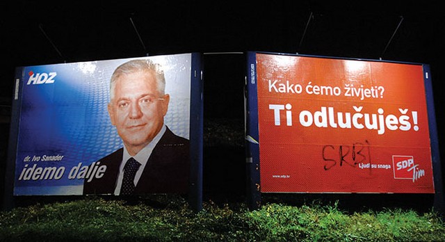 Boj za volilne glasove na Hrvaškem