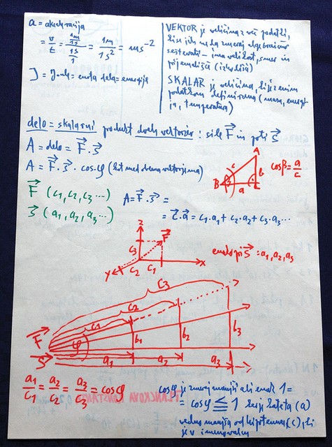 Pesnikovi zapiski s področja matematike in fizike