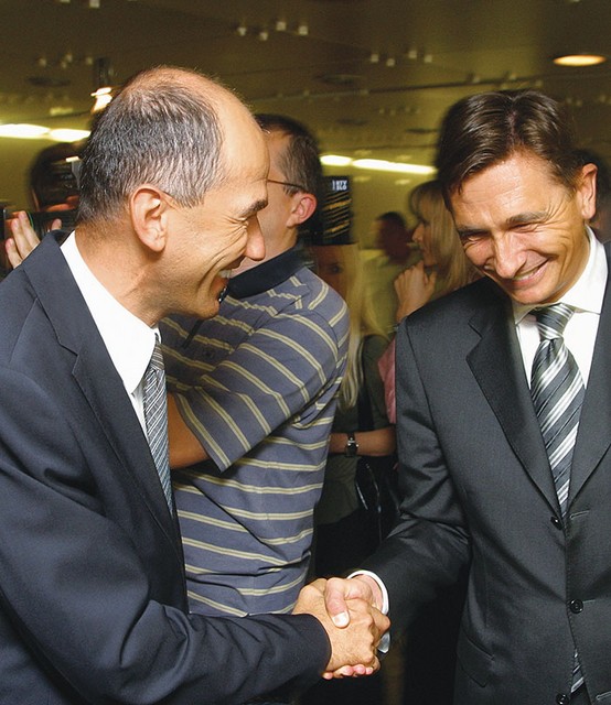 Janez Janša in Borut Pahor na ustanovitvi Zbora za republiko, junija 2004