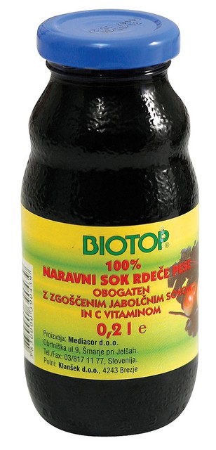 Zavajanje - Zelene trditve pod drobnogledom Zveze potrošnikov Slovenije: 'Biotop' je znamka soka iz rdeče pese (polni Greda), ki ima na embalaži napis z zagotovilom, da je kakovost izdelkov znamke Biotop zagotovljena z nadzorom naravne pridelave. Vendar, opozarjajo v ZPS, niti v Sloveniji niti v Evropi ne poznamo definicije naravne pridelave.