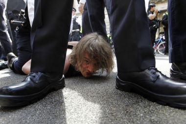 Londonska policija med stavko britanskega javnega sektorja