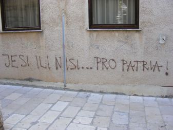 Grafit v starem delu mesta Korčula