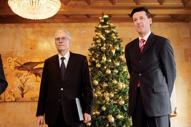 Lovro Šturm in Robert Marolt še v času, ko sta kot minister in državni sekretar, vodila pravosodno ministrstvo. 