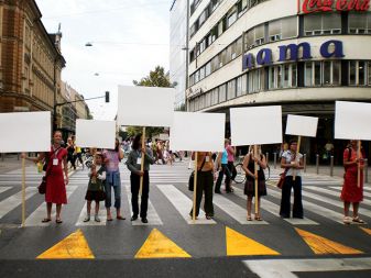 Blank protest v centru Ljubljane