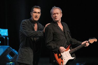 Jon King in Andy Gill na koncertu v Križankah