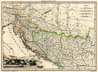 Zemljevid Ilirskih provinc iz l. 1809. (Last dr. Jernej Sekolec) Po sklenjenem schönbrunnskem miru (14. 10. 1809) je Napoleon s posebnim dekretom združil nekdanja avstrijska in beneška ozemlja v Ilirske province, ki so obsegale: sodna okraja Lienz in Sillian na Tirolskem, zahodno Koroško, Goriško, Trst, Kranjsko, civilno Hrvaško desno od Save, Vojno krajino, Dalmacijo in Dubrovnik z Boko Kotorsko. Za glavno mesto provinc je bila postavljena Ljubljana.