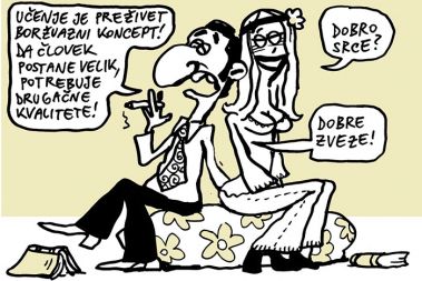 V šoli ostane zapisan kot povprečen dijak, njegov nekdanji sošolec pravi, da je bil že takrat prepričan, da mu z učenjem ni treba pretiravati, ker ima darove, ki ga bodo nekega dne daleč pripeljali.