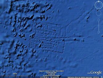 »Atlantida« na dnu Atlantskega oceana. Vir: Google Earth