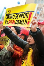 Protest delavk in delavcev 28. novembra 2009 v Ljubljani