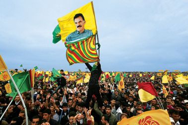 Demonstracije v Diyarbakirju 21. marca letos. Glavni junak je Öcalan.