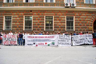 Sarajevski protest proti izkoriščanju v Sloveniji