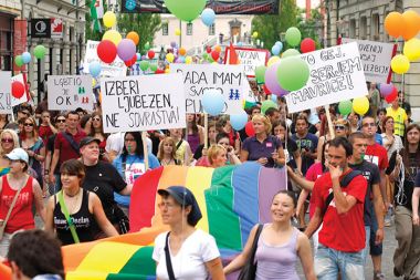 Parada ponosa na ljubljanskih ulicah