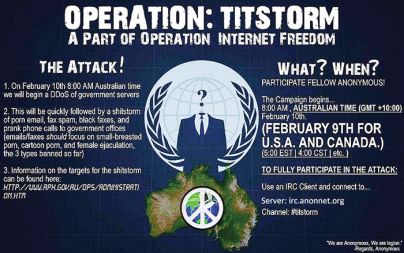 Operacija »Titsorom« - poziv k blokadi strani avstralske vlade 
