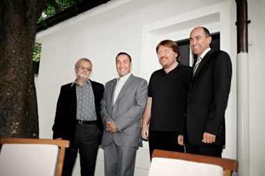Lansko srečanje legendarne četverice (Ivan Borštner, Franci Zavrl, David Tasić in Janez Janša)