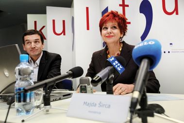 Ministrica Majda Širca in Stojan Pelko