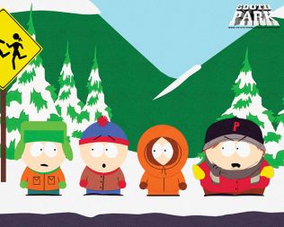 Risani junaki serije South Park, od leve Kyle, Stan, Kenny, Eric