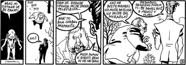 Jasnovidni strip, izdan 29. avgusta, nekaj tednov pred volitvami