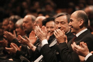 Politična nasprotnika: Janša in Türk
