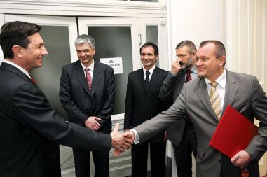 Čuj ti v Mariboru si: Borut Pahor na obisku pri mariborskem županu Francu Kanglerju