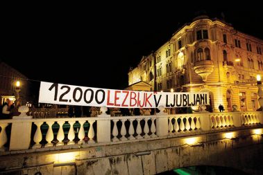 FESTIVAL MESTO ŽENSK: AKCIJA VSTAJA LEZBOSOV, TROMOSTOVJE, LJUBLJANA