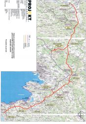 Plinovod med Ajdovščino in Lucijo naj bi bil dolg dobrih 70 kilometrov, potekal pa naj bi skozi sedem občin - Ajdovščina, Vipava, Sežana, Hrpelje-Kozina, Koper, Izola in Piran. Imel naj bi dva odcepa, pri Sežani in pri Ospu. (Vir: Projekt Nova Gorica) 