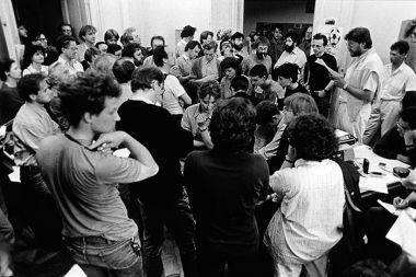 Ustanovitev Odbora za varstvo pravic Janeza Janše v prostorih uredništva Mladine, 3. junij 1988