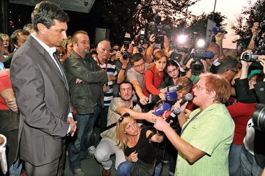 Borut Pahor pred delavkami in delavci Mure, 22. septembra