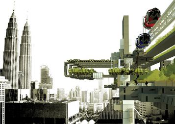 Zmagovalni projekt eVolo 2010 je Vertikalni zapor. Avtorji so študentje arhitekture iz Malezije. Projekt raziskuje možnosti oblikovanja zapora v zraku, kjer bi lahko zaporniki bivali v »svobodni« in produktivni družbi s kmetijskimi površinami in tovarnami, ki bi oskrbovale mesto pod zaporom. 