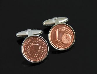 Kovanci za 1 cent kot manšetni gumbi na Nizozemskem