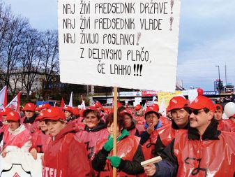 Delavske demonstracije v Ljubljani, 17. novembra 2007